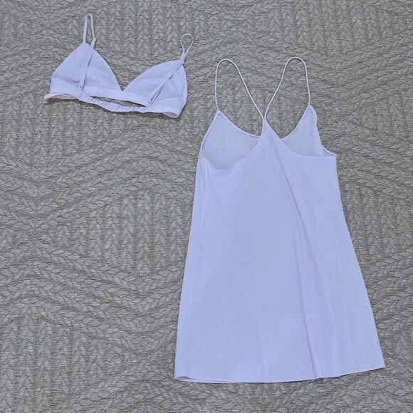 Victoria's Secret Luxe Crepe Intimate Set XS Lilac Lavender Cami Dress Bralette - Picture 6 of 6